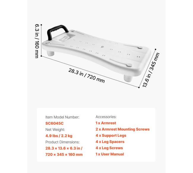 Voniai skirtas pernešimo suolas su rankena6