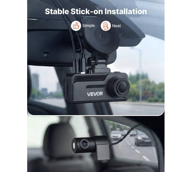 Priekinė ir galinė vaizdo registratorius 4K+1080P5