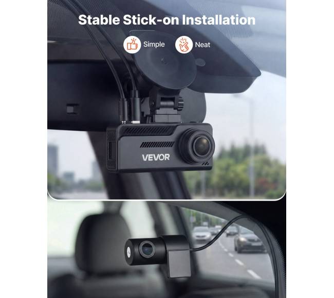 Priekinė ir galinė automobilio vaizdo kamera5