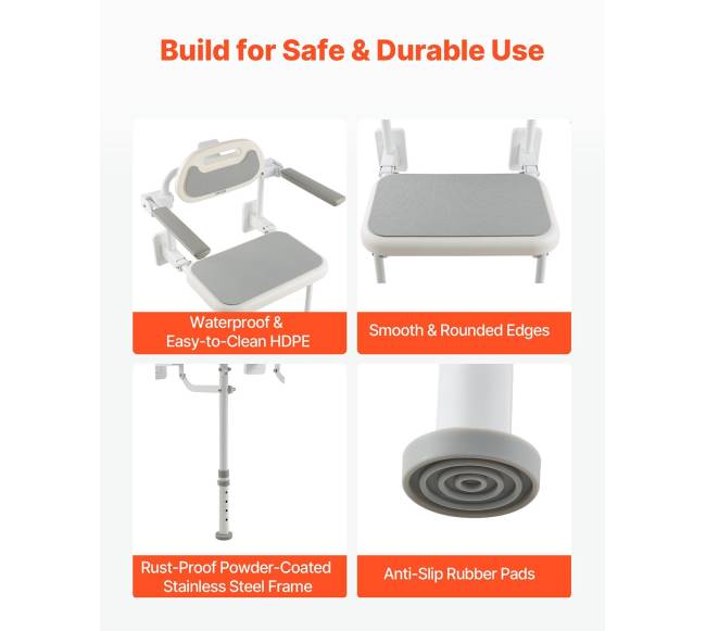 Sulankstoma sieninė dušo kėdė su atlošu2