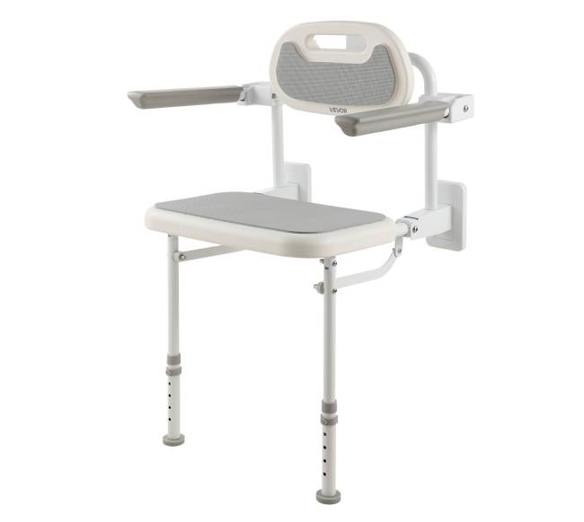 Sulankstoma sieninė dušo kėdė su atlošu9