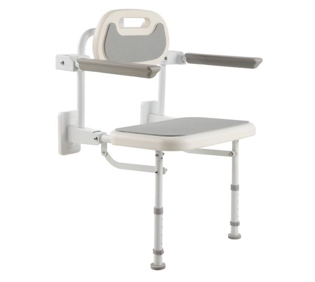 Sulankstoma sieninė dušo kėdė su atlošu10