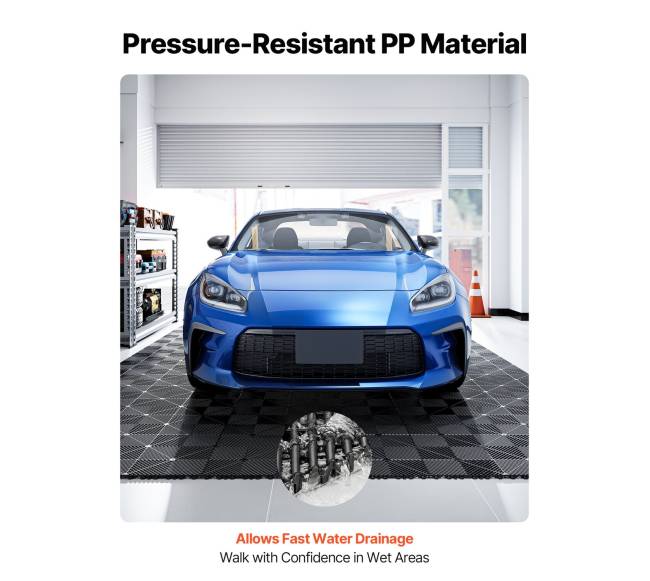 Tarpusavyje sujungtos drenažo kilimėlės, juodos, 12 vnt.1