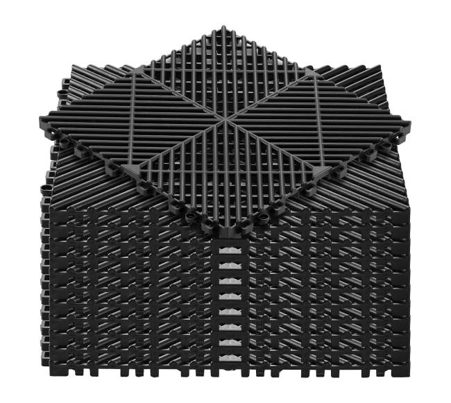 Tarpusavyje sujungtos drenažo kilimėlės, juodos, 12 vnt.8