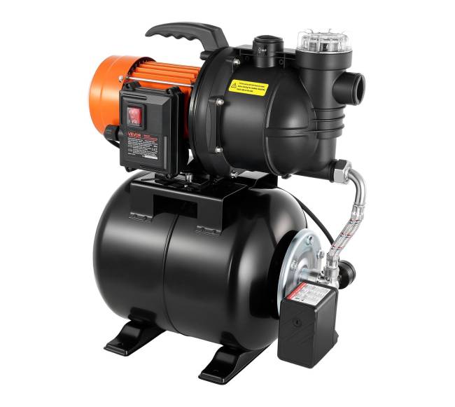 735 W gręžtuvinė siurblys su slėginėmis bakomis0