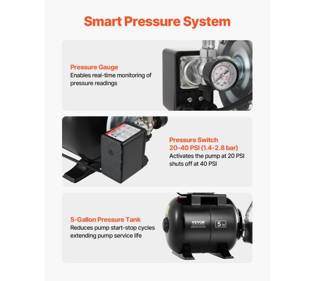 735 W gręžtuvinė siurblys su slėginėmis bakomis3