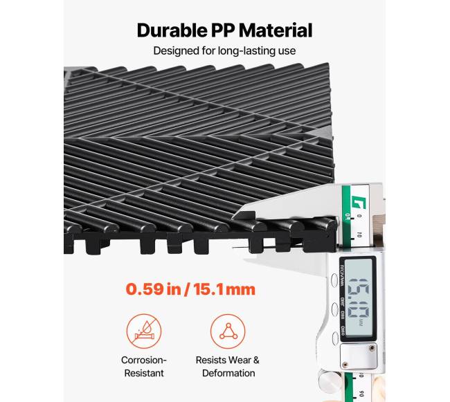 Tarpusavyje jungiamos drenažo kilimėliai, 310 x 310 mm2