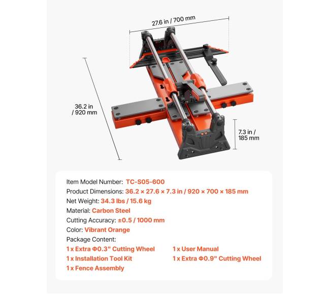 600 mm plytelių pjaustyklė su slankiu galvute6