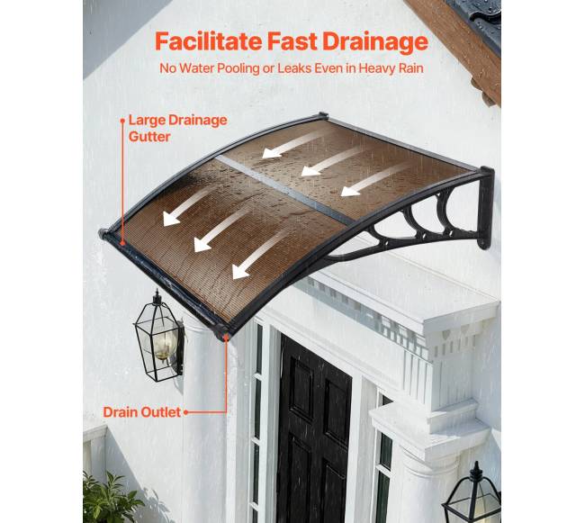 Prieangio stogelis langus, 38 x 40 cm, rudas1