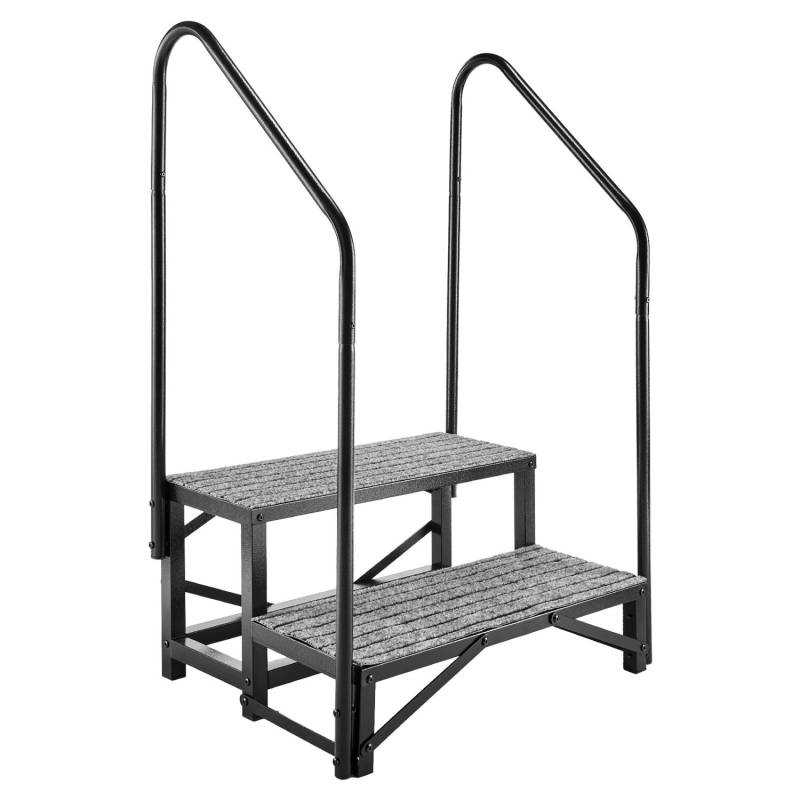 RV laiptai su dvejais turėklais0