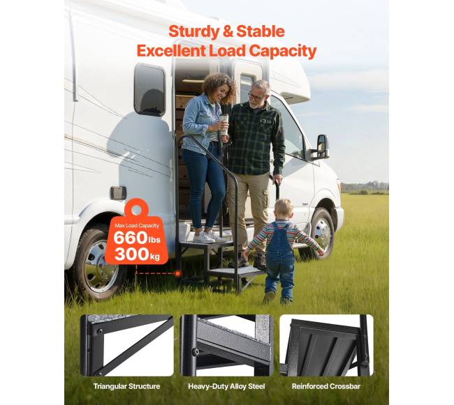 RV laiptai su dvejais turėklais1