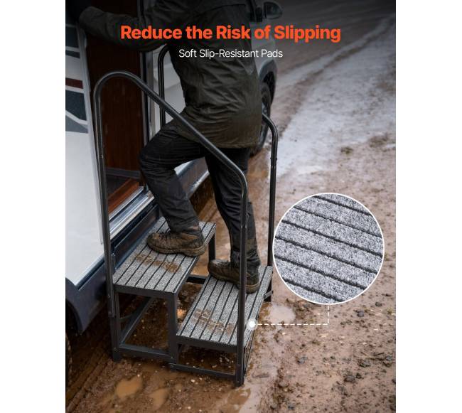 RV laiptai su dvejais turėklais4