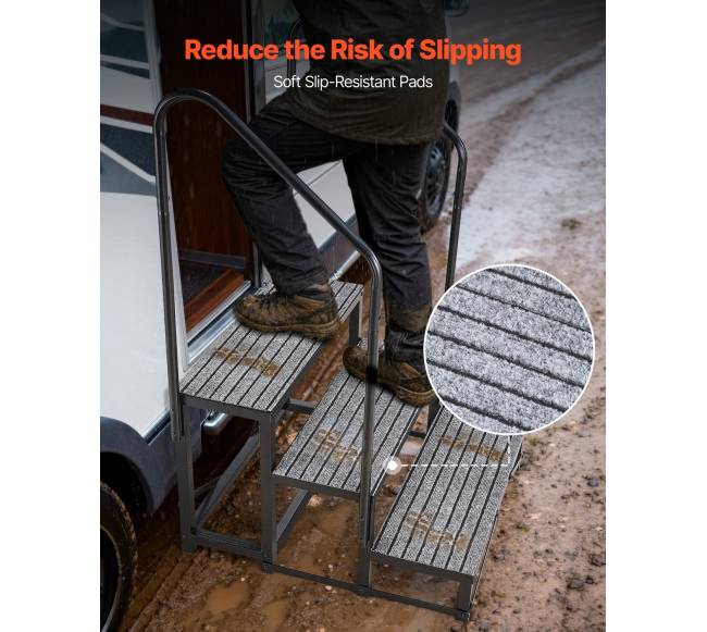 Laiptai su dviem turėklais, 3 pakopos4