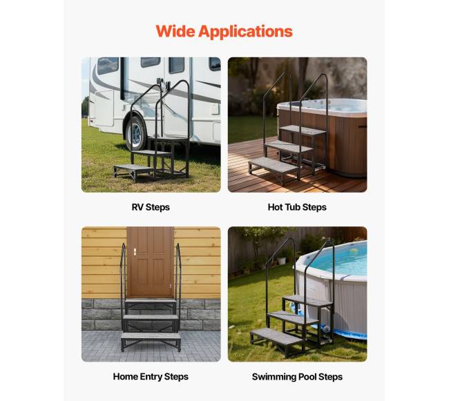 Laiptai su dviem turėklais, 3 pakopos5