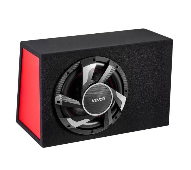 Kompaktiškas automobilinis žemųjų dažnių garsiakalbis su stiprintuvu8