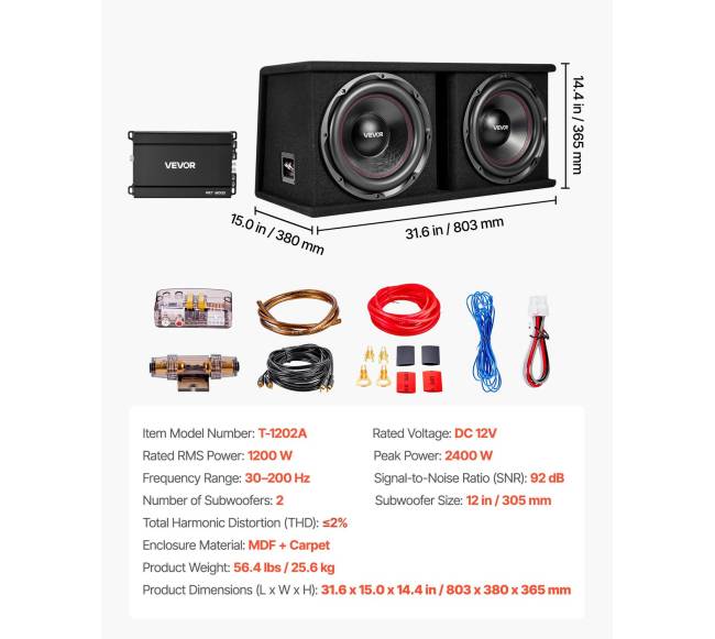 Automobilio subvuferio ir stiprintuvo komplektas6