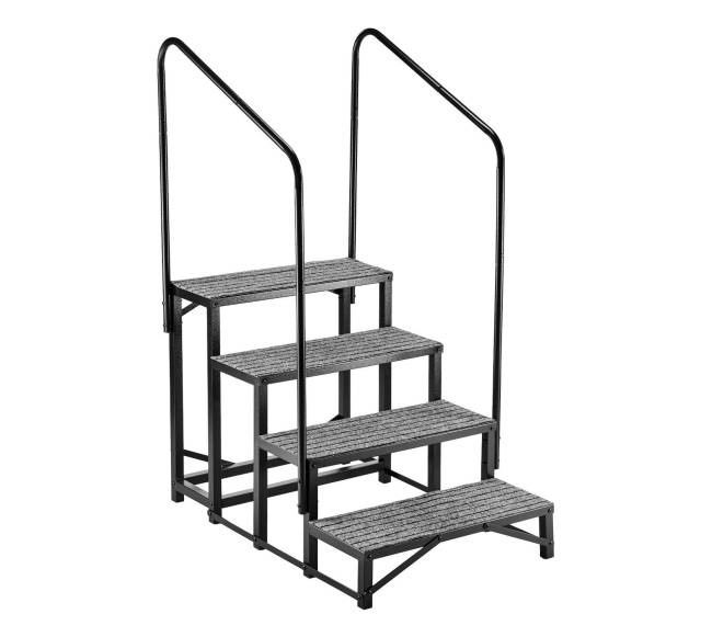 RV laiptai su dvigubais turėklais0