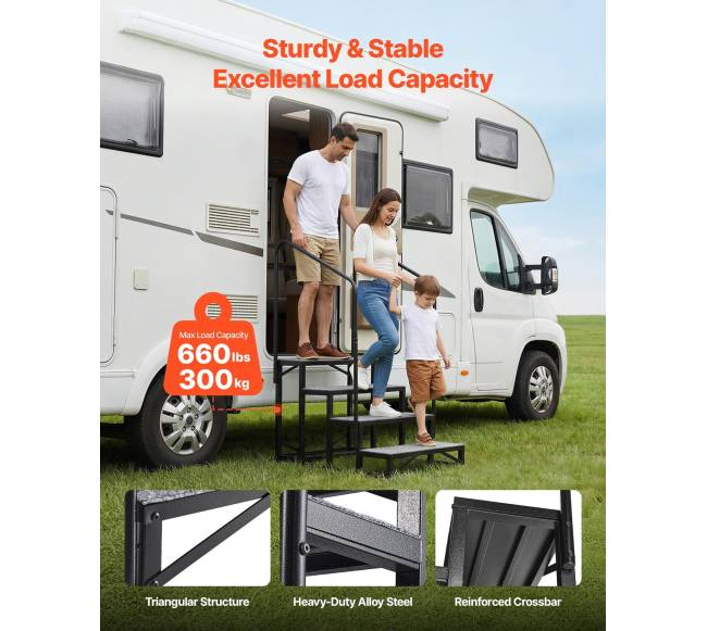 RV laiptai su dvigubais turėklais1