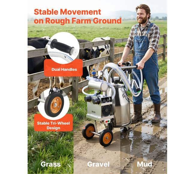 Elektrinė karvių melžimo mašina su 25 l kibiru4