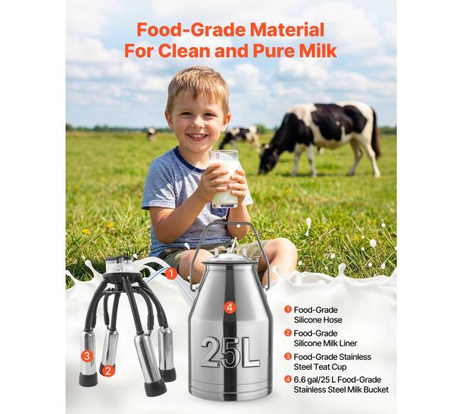 Elektrinė karvių melžimo mašina su 25 l kibiru5