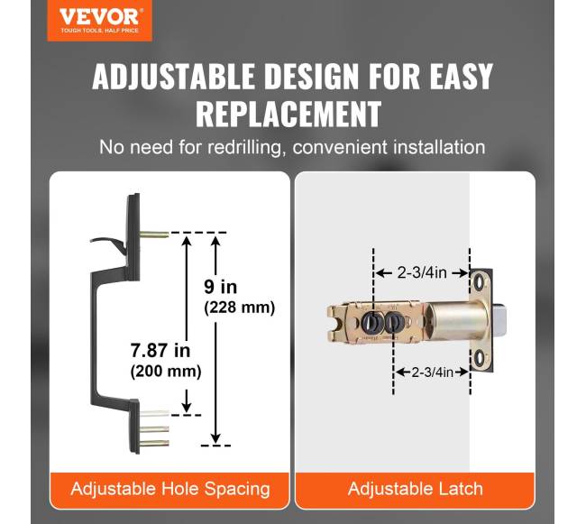 Priekinės durų rankena juoda iš cinko lydinio1