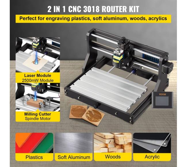 CNC frezavimo ir graviravimo staklės 3018 Pro1