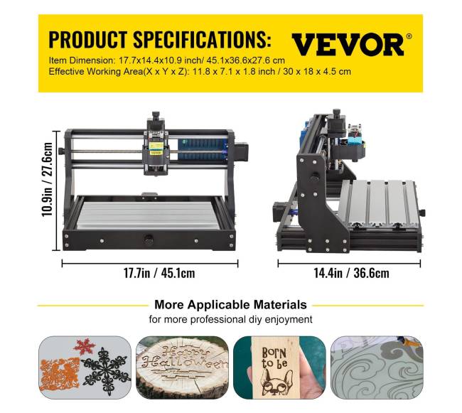 CNC frezavimo ir graviravimo staklės 3018 Pro6