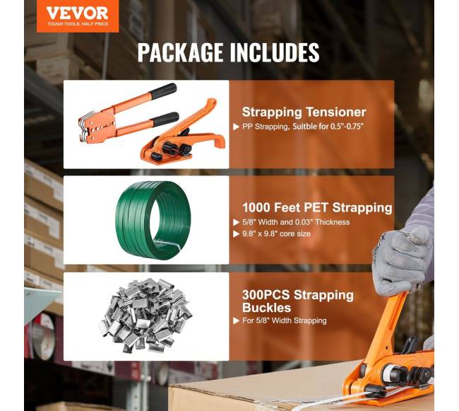 Tvirtinimo juostos rinkinys su įtempimo įrankiu1