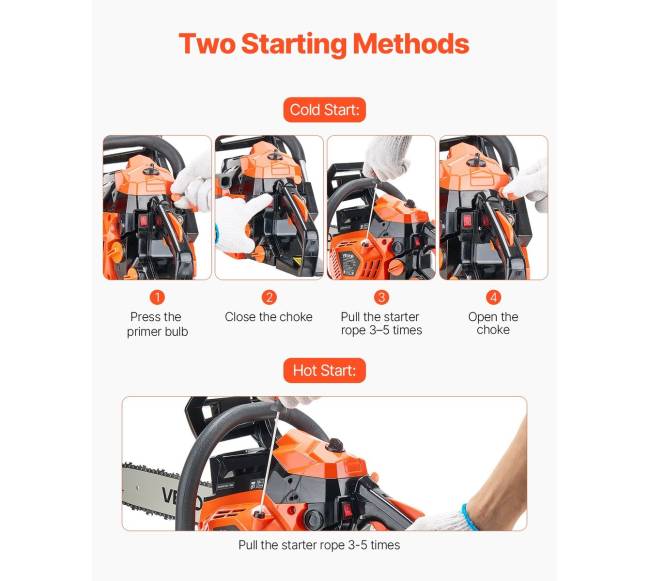 40cc benzininis pjūklas su 14 colių juosta3