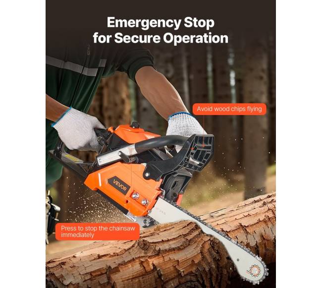 40cc benzininis pjūklas su 14 colių juosta4