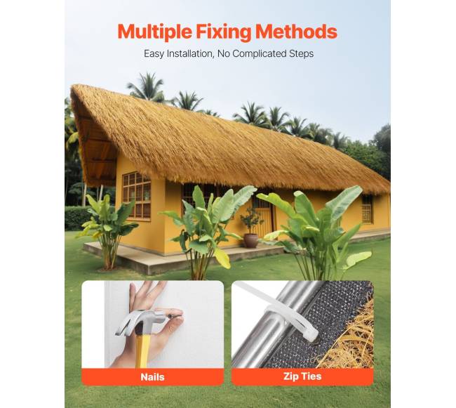 Šiaudinis stogas baro dekorui 0.4 x 1.2 m4