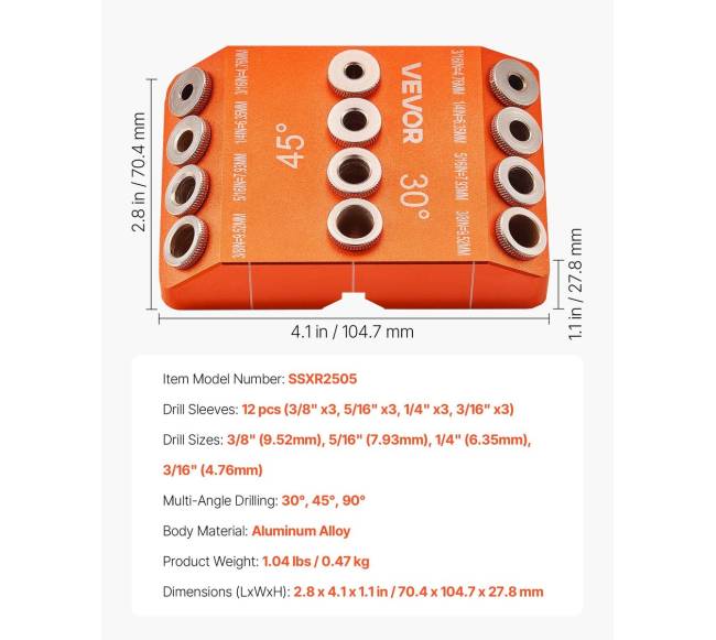 304590 laipsnių kampo gręžimo kreiptuvas6