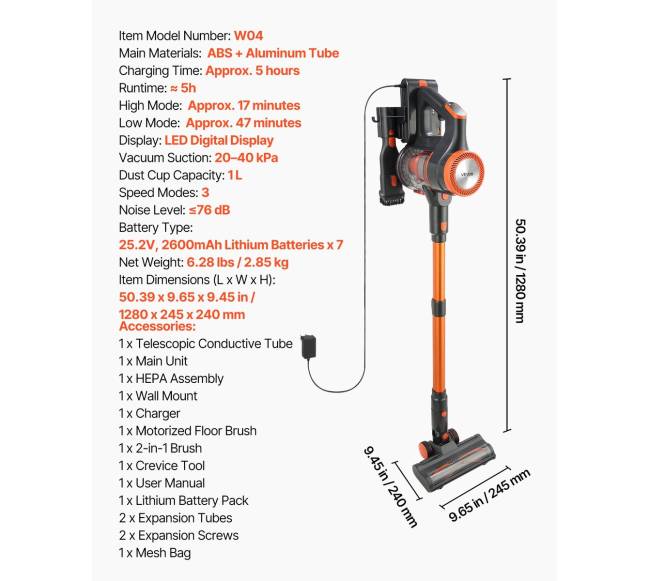 Belaidis dulkių siurblys su LED ekranu6