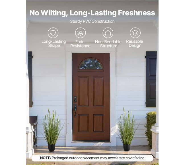 Dirbtinės žolės augalas su vazonu, komplektas3