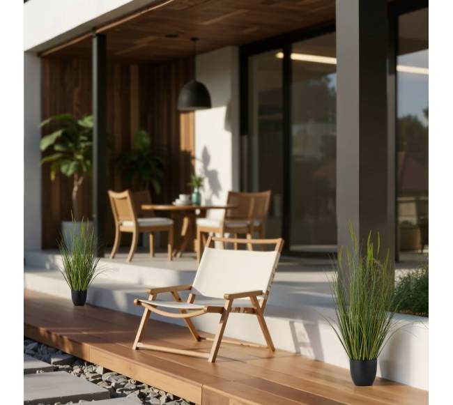 Dirbtinės žolės augalas su vazonu, komplektas7