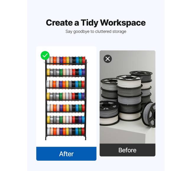 3D printerio gijų laikymo lentyna, 7 pakopos2