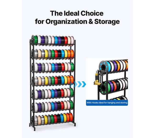 3D printerio gijų laikymo lentyna, 7 pakopos5