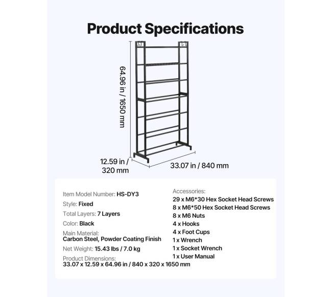 3D printerio gijų laikymo lentyna, 7 pakopos6