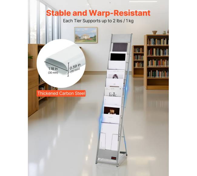 Žurnalų laikiklis su 10 kišenių2