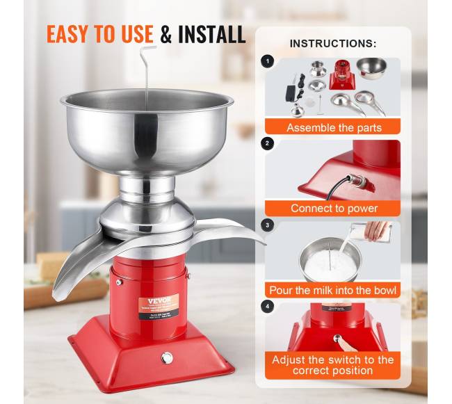 Elektrinis grietinėlės separatorius, 5L indas4