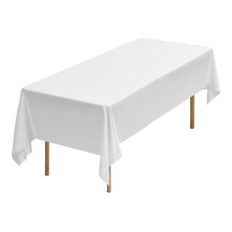 Baltos stačiakampės staltiesės, 6 vnt, 152 x 259 cm0