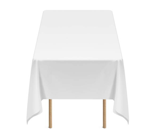 Baltos stačiakampės staltiesės, 6 vnt, 152 x 259 cm8