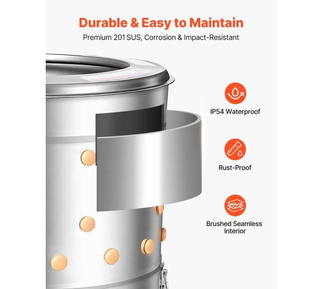 Paukščių pešimo įrenginys, 400 mm būgnas3