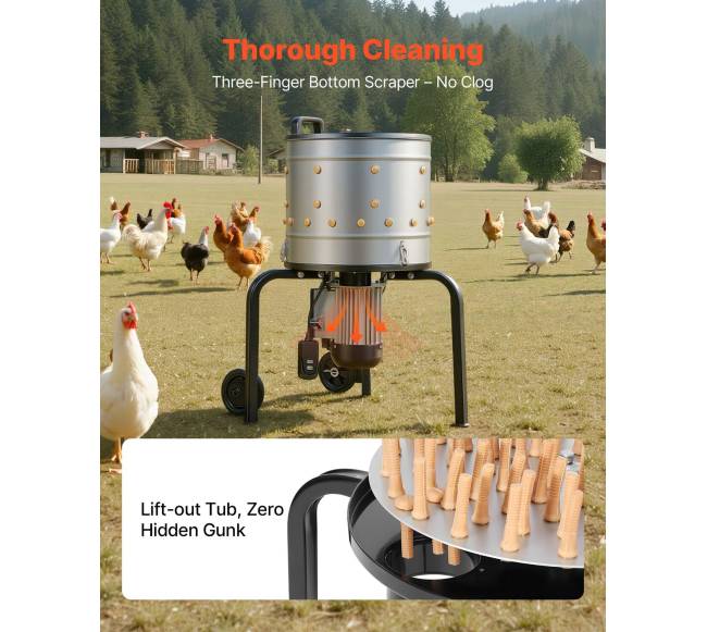 Paukščių pešimo įrenginys, 400 mm būgnas4