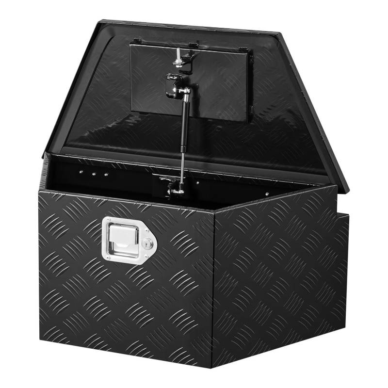 Juodos aliuminio priekabos daiktadėžė 660 x 330 x 305 mm0