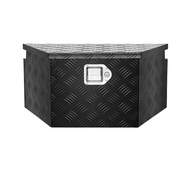 Juodos aliuminio priekabos daiktadėžė 660 x 330 x 305 mm10