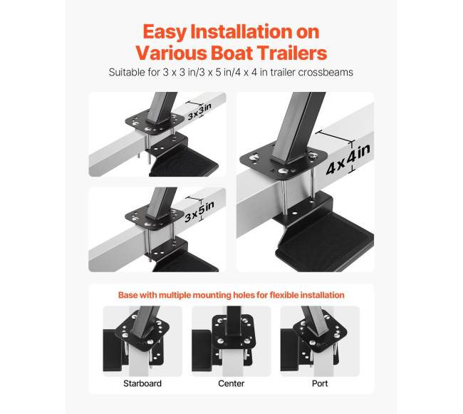 Valties priekabos 3 pakopų laiptai su rankena4