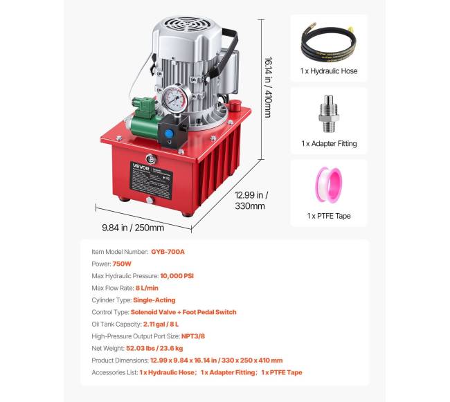 750W elektrinis hidraulinis siurblys 8L6