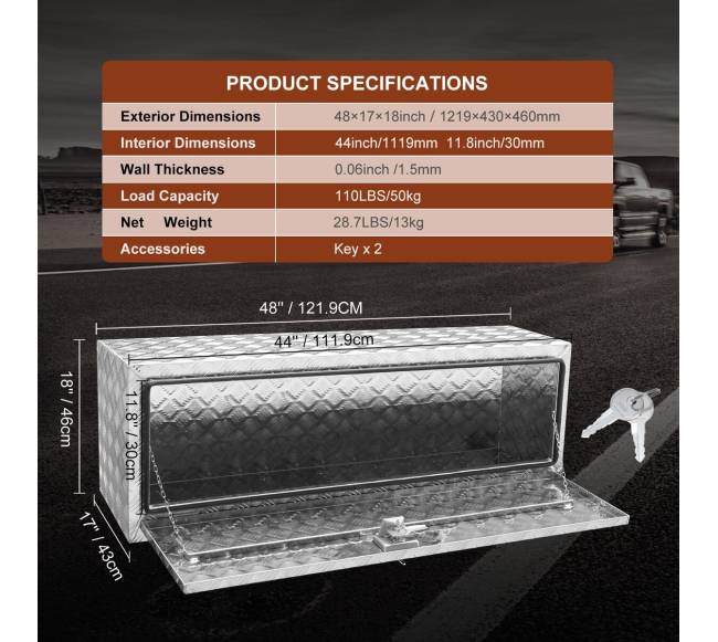 po sunkvežimiu montuojama dėžė 1219x430x460 mm6
