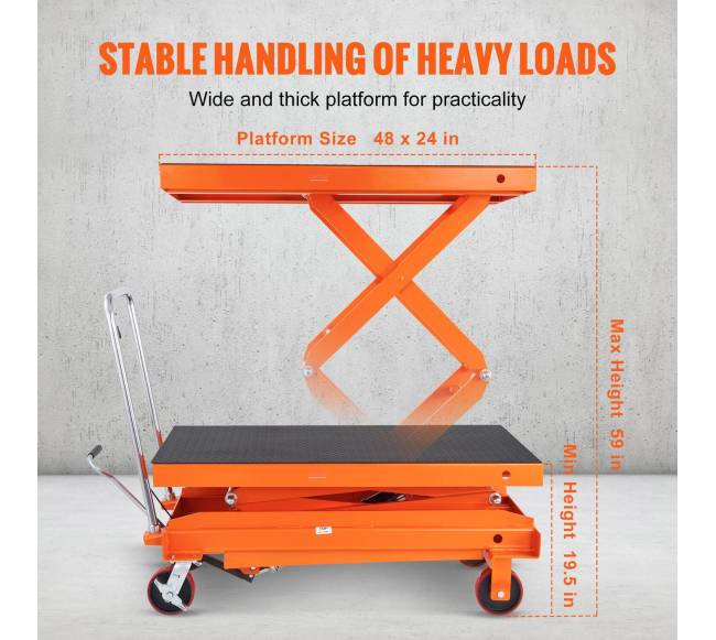 Hidraulinis keltuvas staliukas 800 kg 150 cm2